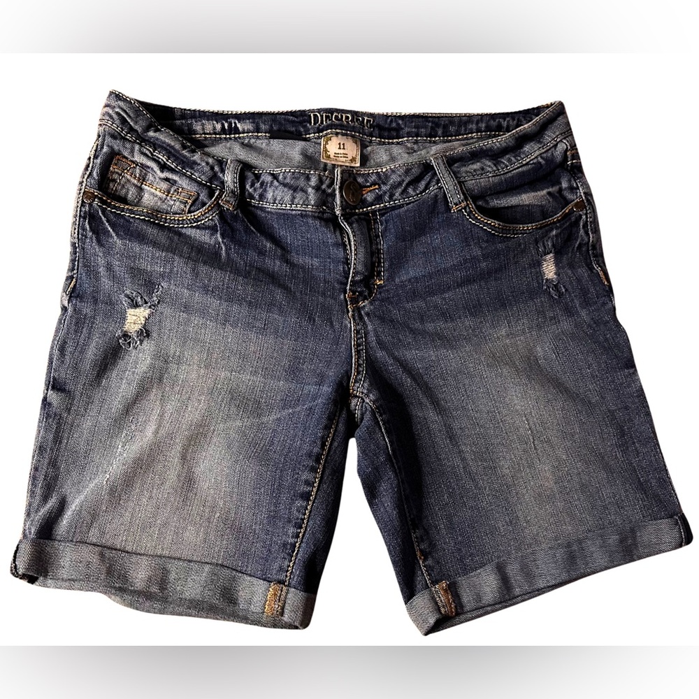 Decree Low Rise Stretch Denim Bermuda Shorts Size 11